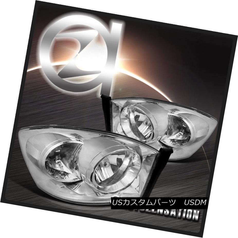 ヘッドライト 06-08 Dodge Ram Truck Chrome Headlights [w/o Amber Bar] Right+Left 06-08 Dodge Ram Truckクロームヘッドライト[オレンジバーなし]右+左(2)