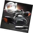 ヘッドライト 96-00 Grand Caravan Chrysler Town & Country Black Headlights+6-LED Fog La...