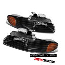 ヘッドライト 96-00 Dodge Grand Caravan Chrysler Town & Country Black Crystal Headlight...