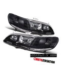 ヘッドライト Fit 98-02 Honda Accord 2Dr 4Dr Black Diamond Headlights Clear Reflector フィット98-02ホンダアコード2Dr 4Drブラックダイヤモンドヘッドライトクリアリフレクター(2)
