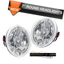 ヘッドライト Round Crystal 7 Inch VW Sealed Beam Replacement LED Lamp Headlights With ...