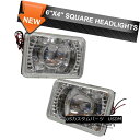 ヘッドライト Fits: Crystal Square 6X4 Inch Sealed Beam LED Projector Headlights Headla...