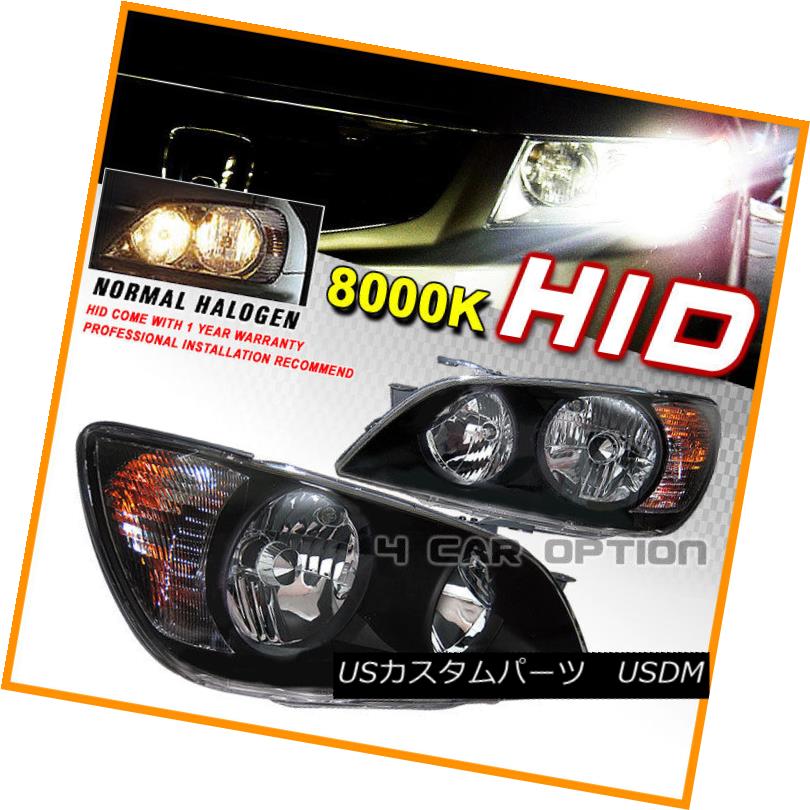 ヘッドライト Fits For 01-05 Lexus Is300 Black Headlight + JDM Xenon HID 01-05 Lexus Is300ブラックヘッドライト+ JDMキセノンHID用