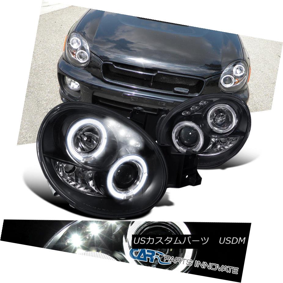 ヘッドライト For Subaru 02-03 Impreza WRX LED Halo Projector Headlights Head Lamps Black Pair スバル用02-03インプレッサWRX LEDハロープロジェクターヘッドライトヘッドランプブラックペア