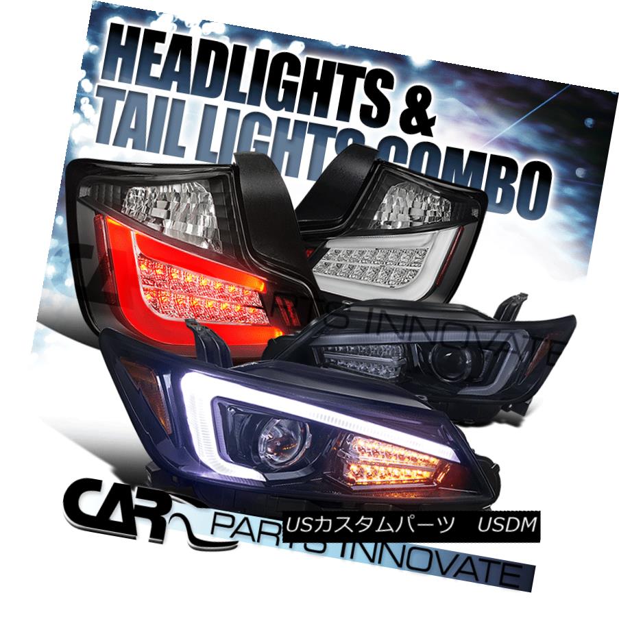 ヘッドライト 11-13 Scion tC Glossy Black Projector Headlights+LED Signal+Black LED Tail Lamp 11-13 Scion tC光沢ブラックプロジェクターヘッドライト+ LED信号+ブラックLEDテールランプ