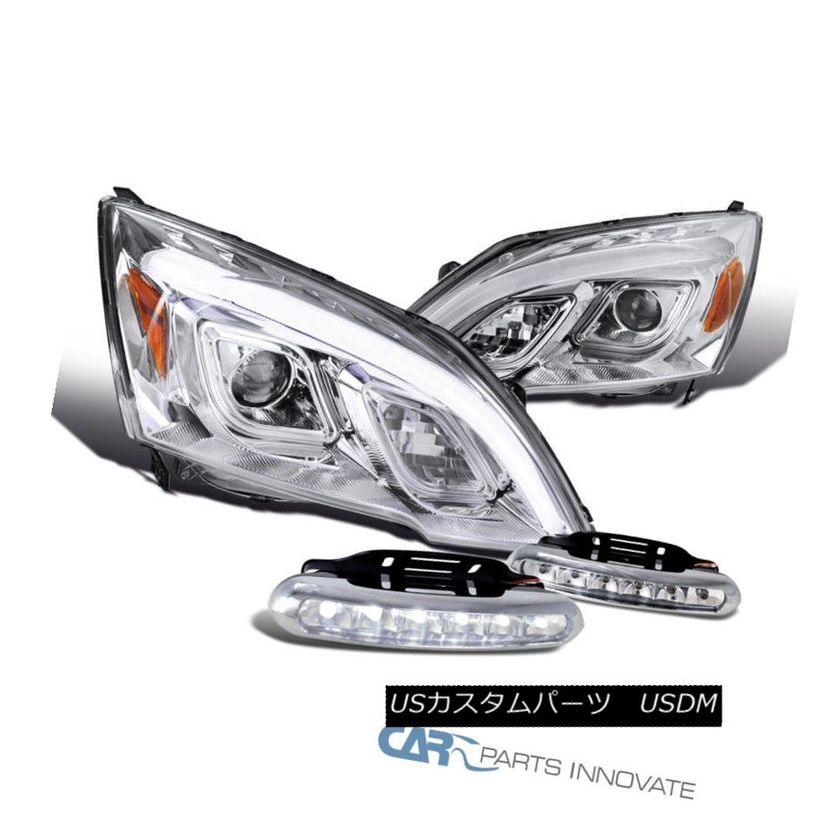ヘッドライト For Honda 07-11 CR-V Clear Projector Headlights LED DRL+LED DRL Fog Lamps Lights ホンダ用07-11 CR-VクリアプロジェクターヘッドライトLED DRL + LED DRLフォグランプライト
