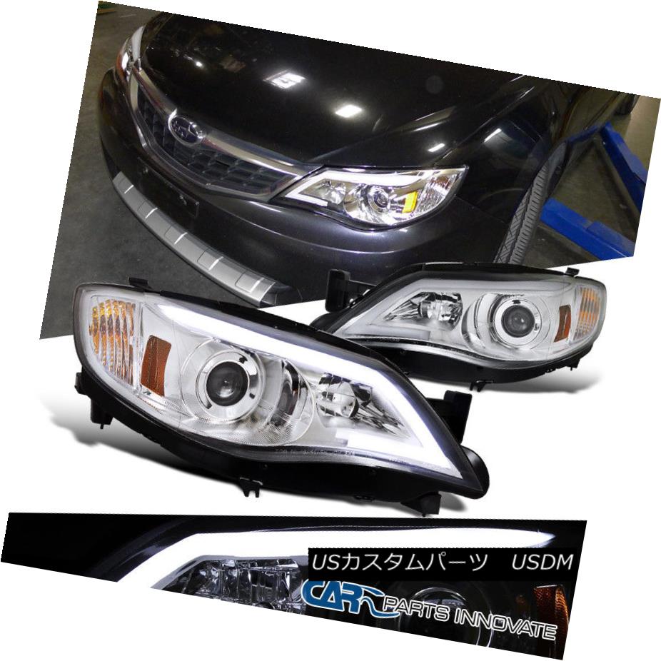 ヘッドライト For 08-11 Impreza OutBack Sport 08-14 WRX Clear LED Projector Headlights Lamps 08-11インプレッサアウトバックスポーツ08-14 WRXクリアLEDプロジェクターヘッドライトランプ