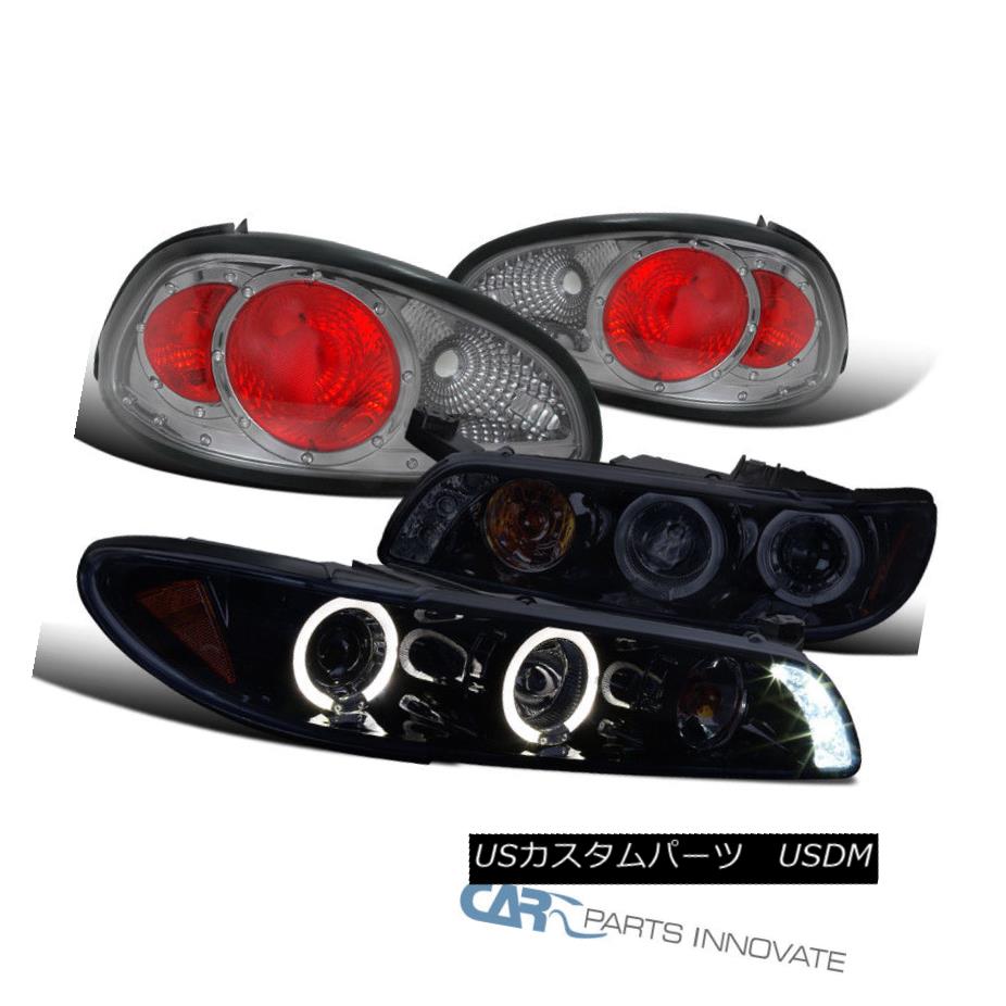 ヘッドライト Glossy Black 97-03 Pontiac Grand Prix LED Projector Headlights+Smoke Tail Lamps Glossy Black 97-03 Pontiac Grand Prix LEDプロジェクターヘッドライト+スモーキー keテールランプ