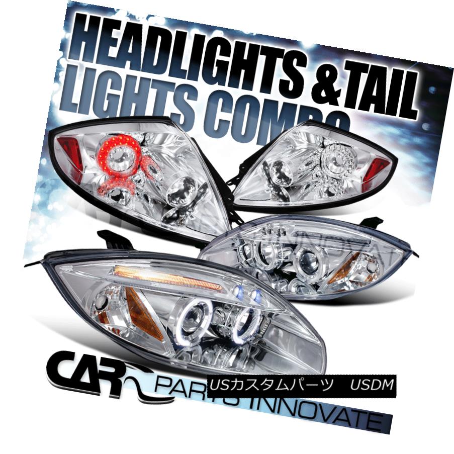 ヘッドライト 06-11 Eclipse Chrome Dual Halo Projector Headlights+Clear LED Tail Lamps 06-11 Eclipseクロームデュアルハロープロジェクターヘッドライト+ Cle ar LEDテールランプ