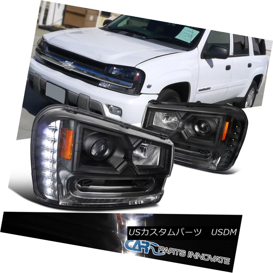 2002-2009 Chevy Trailblazer Replacement Tail Brake Lights Black
