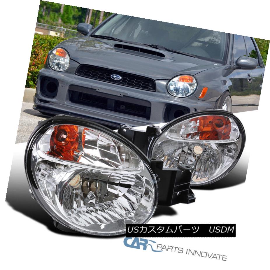 ヘッドライト For 02-03 Subaru Impreza Outback WRX Clear Headlights Head Lamps Replacement Set 02-03スバルインプレッサアウトバックWRXクリアヘッドライトヘッドランプ交換用セット