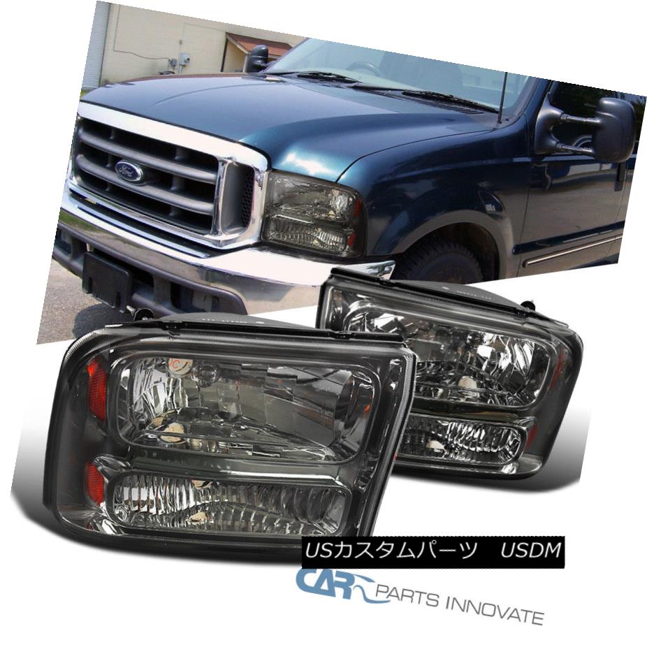ヘッドライト Ford 99-04 F250 F350 Super Duty 00-04?Excursion Smoke 1PC Headlights Head Lamps フォード99-04 F250 F350スーパーDuty00-04 Excursio n煙1PCヘッドライトヘッドランプ
