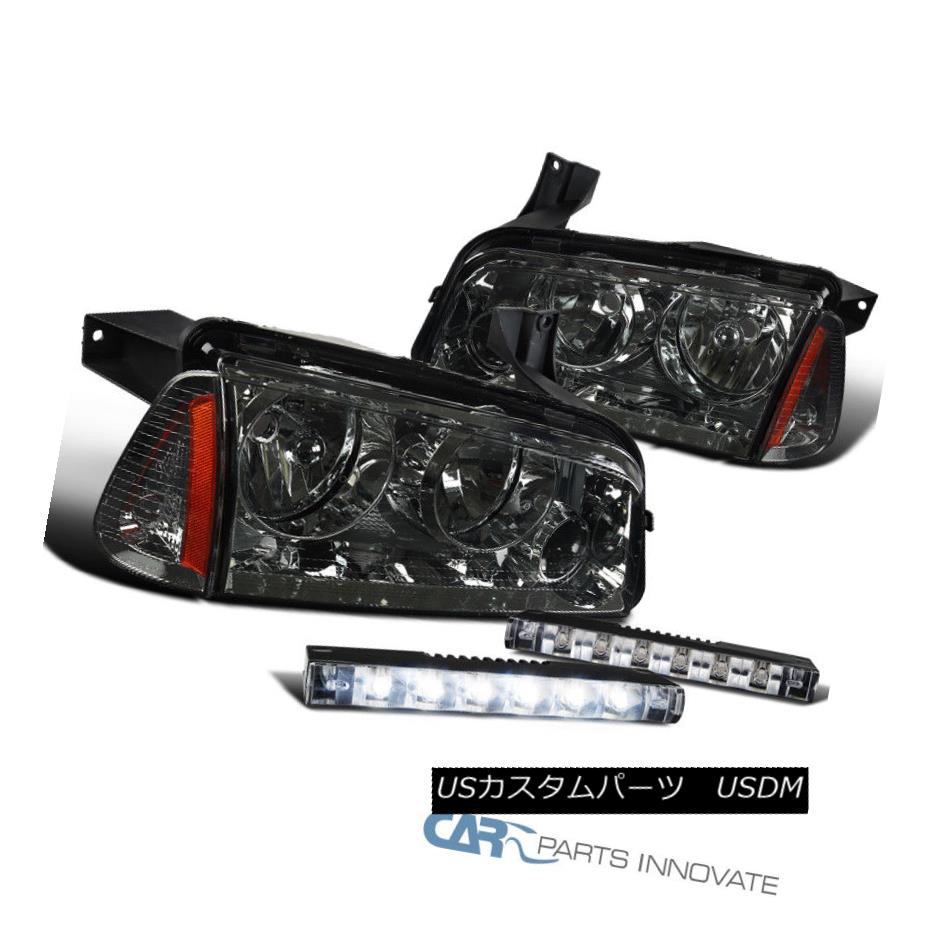 06-10 Dodge Charger Chrome Halo Projector Headlights+Corner Signal Lamp
