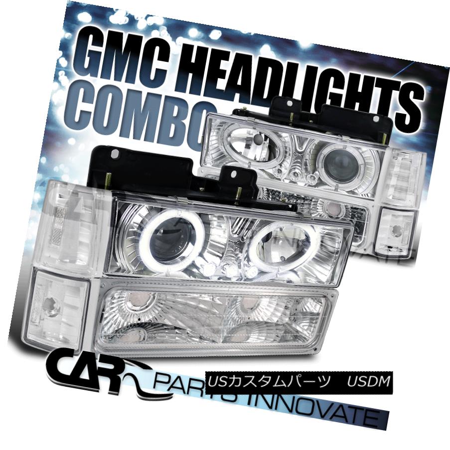 ヘッドライト 94-98 GMC C/K Pick Up Sierra Yukon Projector Headlights w/ Bumper Corner Lamps 94-98 GMC C / Kピックアップシエラ・ユーコンプロジェクター・ヘッドライト（バンパー・コーナーランプ付）