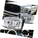ヘッドライト 06-08 Dodge Ram 1500 2500 3500 Replacement Chrome LED Halo Projector Headlights 06-08 Dodge Ram 1500 2500 3500交換用クロームLEDハロープロジェクターヘッドライト(2)