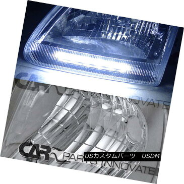 ヘッドライト 97-03 Ford F150 Expedition Crystal Chrome LED DRL Headlights+Clear Corner Lamps 97-03 Ford F150遠征クリスタルクロームLED DRLヘッドライト+ Cle arコーナーランプ