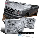 ヘッドライト 1993-1997 Ford Ranger Pickup Chrome Clear Headlights w/ Projector Fog Lam...