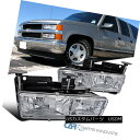 ヘッドライト 88-98 C10 C/K Silverado Sierra 94-99 Suburban Chrome Clear Headlights Lam...