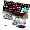 ヘッドライト !55W HID Built-In!07-14 Chevy Suburban Chrome CCFL Dual Halo Projector Headlight !55W HID内蔵!07-14シボレー郊外クロームCCFLデュアルハロープロジェクターヘッドライト(2)