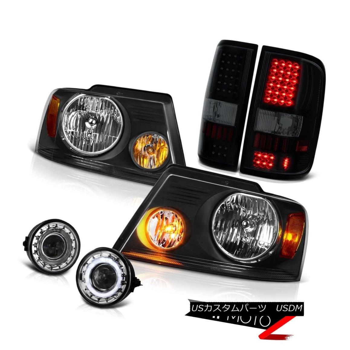 ヘッドライト 2006-2008 Ford F150 XL Chrome Fog Lamps Headlamps Rear Brake Lights Projector 2006-2008フォードF150 XLクロームフォグランプヘッドランプリアブレーキライトプロジェクター