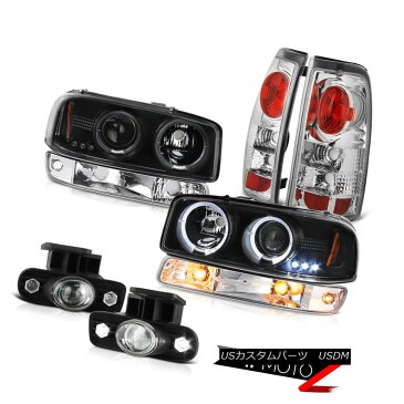 ヘッドライト 99-02 Sierra SLT Fog lights tail brake lamps bumper light matte black headlamps 99-02シエラSLTフォグライトテールブレーキランプバンパーライトマットブラックヘッドランプ