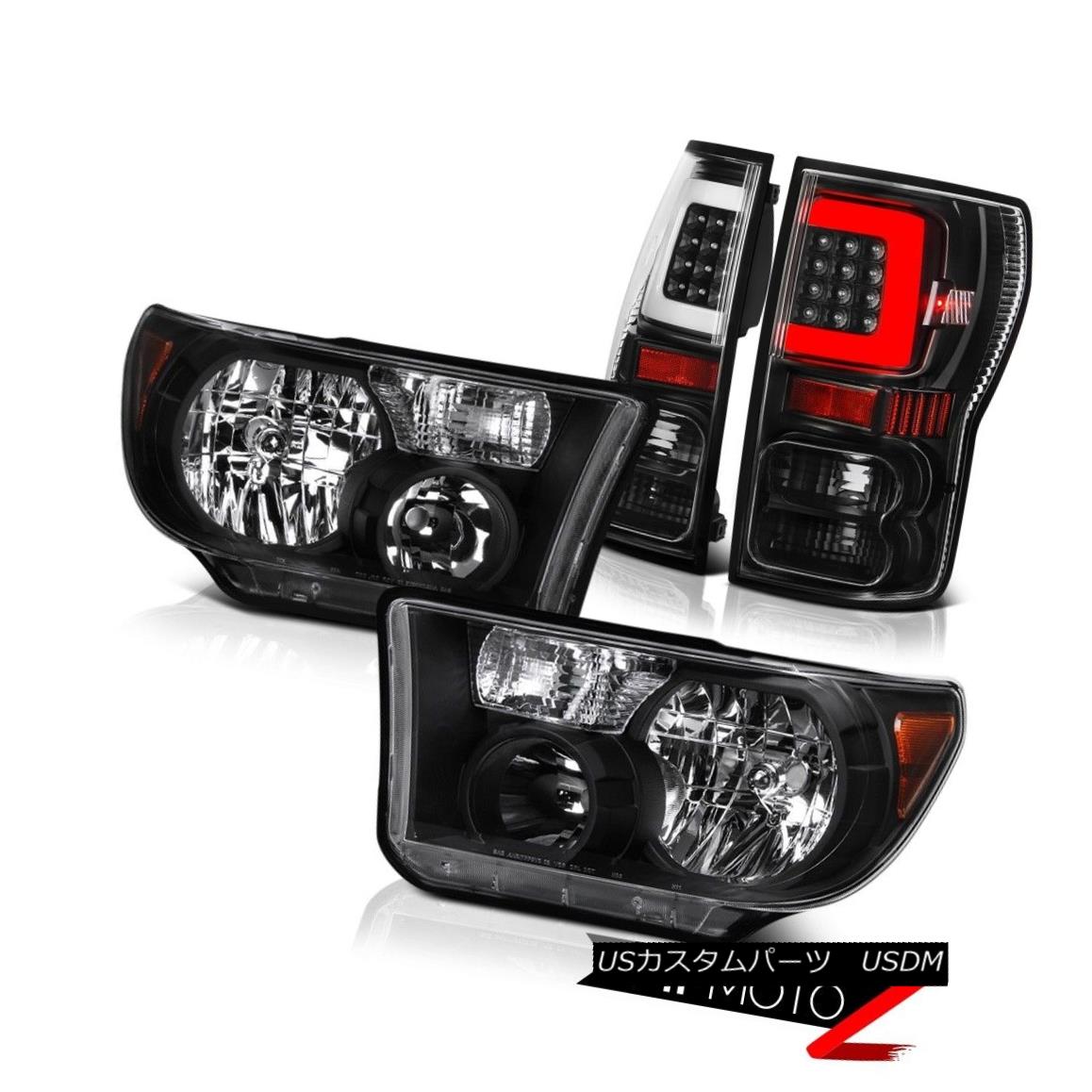 ヘッドライト 2007-2013 Toyota Tundra Inky Black Led Rear Factory Style Head Lamps Replacement 2007-2013トヨタ・トンドラ・インキー・ブラック・ライト・リア・ファクトリー・スタイルヘッドランプの交換