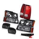 ヘッドライト 03-06 Silverado 5.3L V8 Black Head Lights Lamps Bumper LED Tail Driving Foglight 03-06 Silverado 5.3L V8ブラックヘッドライトランプバンパーLEDテール駆動Foglight(2)