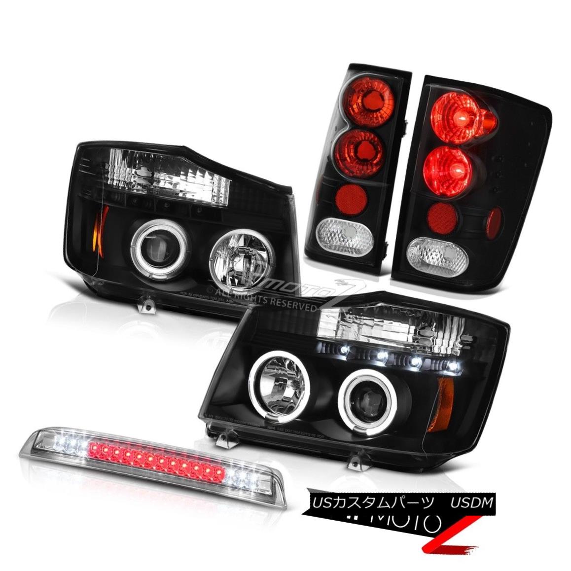 إåɥ饤 Projector Headlights Rear Black Taillight 3rd Brake LED For 2004-2015 Titan SL ץإåɥ饤ȥꥢ֥åƥ饤3֥졼LED 2004-2015 Titan SL