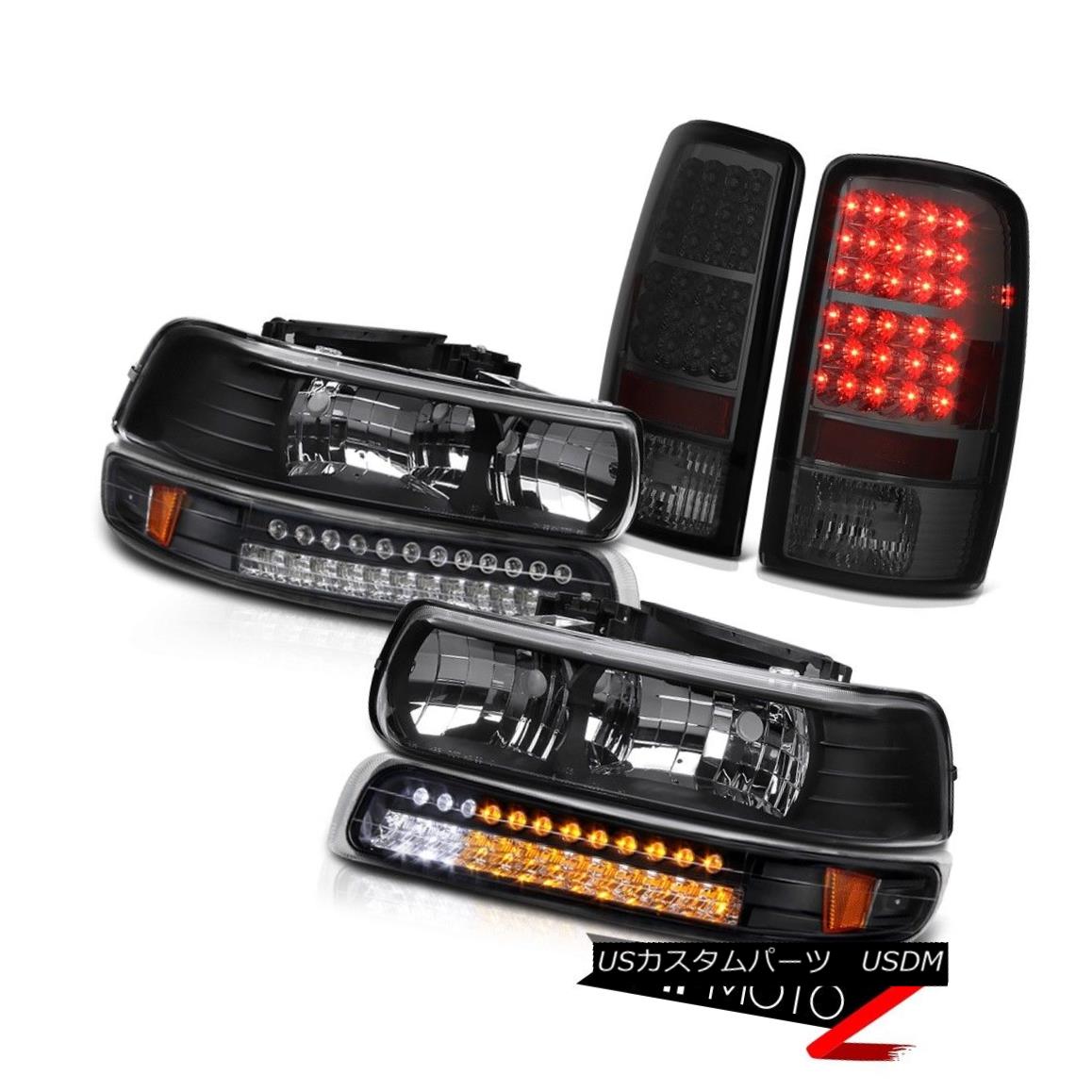 إåɥ饤 2000-2006 Suburban 2500 Pair Black Headlamp SMD Turn Signal Smoke Tail Light LED 2000-2006ٳ2500ڥ֥åإåɥSMD󥷥ʥơ饤LED