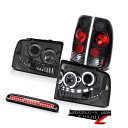 ヘッドライト Tinted Halo Headlights Tail Brake Lamps Third Cargo LED 2005-2007 F250 La...
