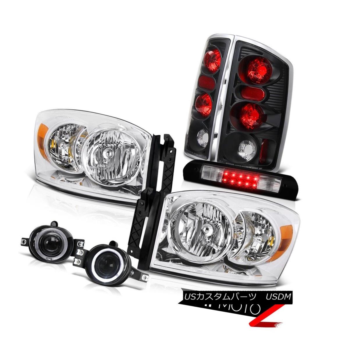 إåɥ饤 Crystal Headlights Rear Black Tail Lights Projector Fog LED 2006 Dodge Ram SLT ꥹإåɥ饤ȥꥢ֥åơ饤ȥץեLED 2006 Dodge Ram SLT