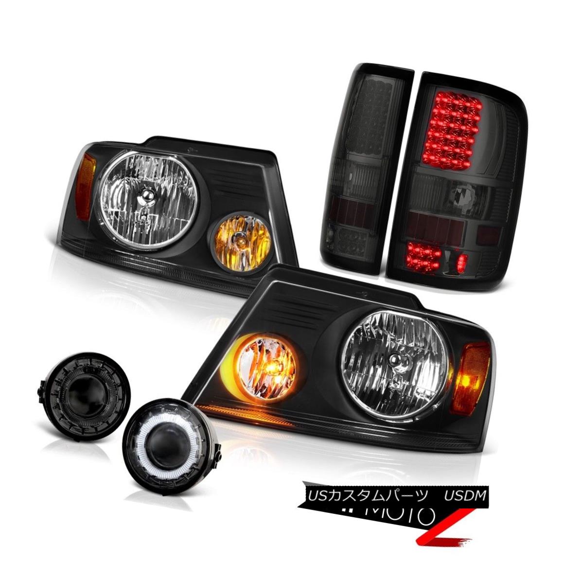 ヘッドライト 06-08 FORD F150 Standard Extended Crew Smoke LED Tail Lights Foglight Headlights 06-08 FORD F150標準拡張クルースモークLEDテールライトフォグライトヘッドライト