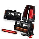 ヘッドライト 1994-1998 Chevrolet CK 1500 2500 3500 Red LED 3RD Cargo Tail Lights Headl...