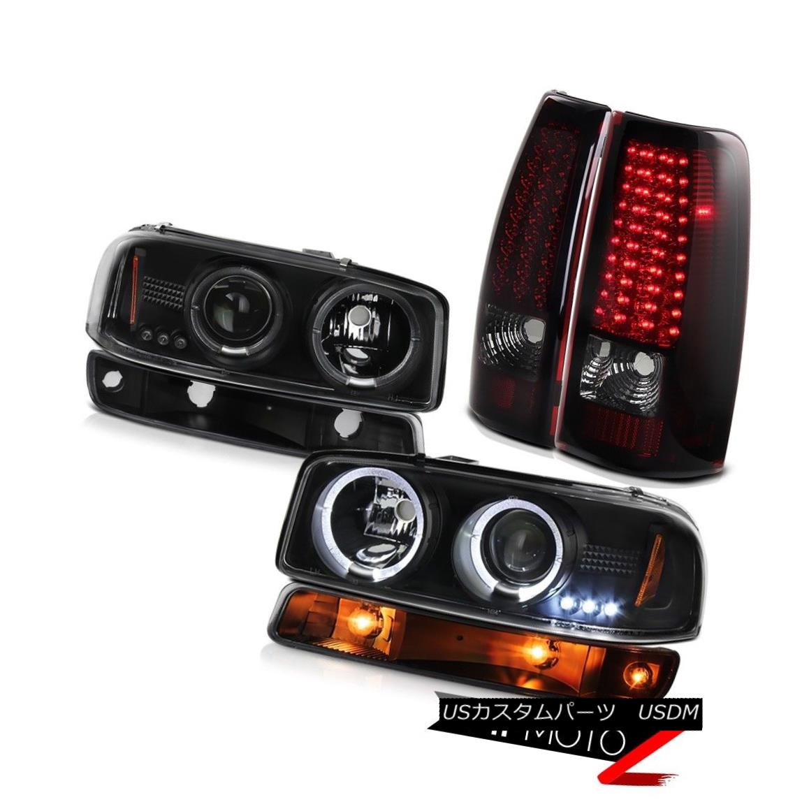 ヘッドライト 1999-2002 Sierra 6.6L Rear led brake lamps raven black signal lamp headlights 1999-2002シエラ6.6Lリアブレーキランプブラックレーベルブラックシグナルランプヘッドライト(2)