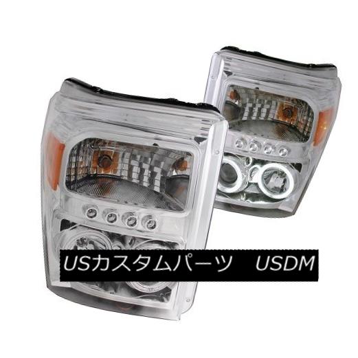 ヘッドライト ANZO 111272 Chrome Halogen Projector Headlights for Ford F-Series Set of 2 ANZO 111272フォードFシリーズ用クロームハロゲンプロジェクターヘッドライト2個セット