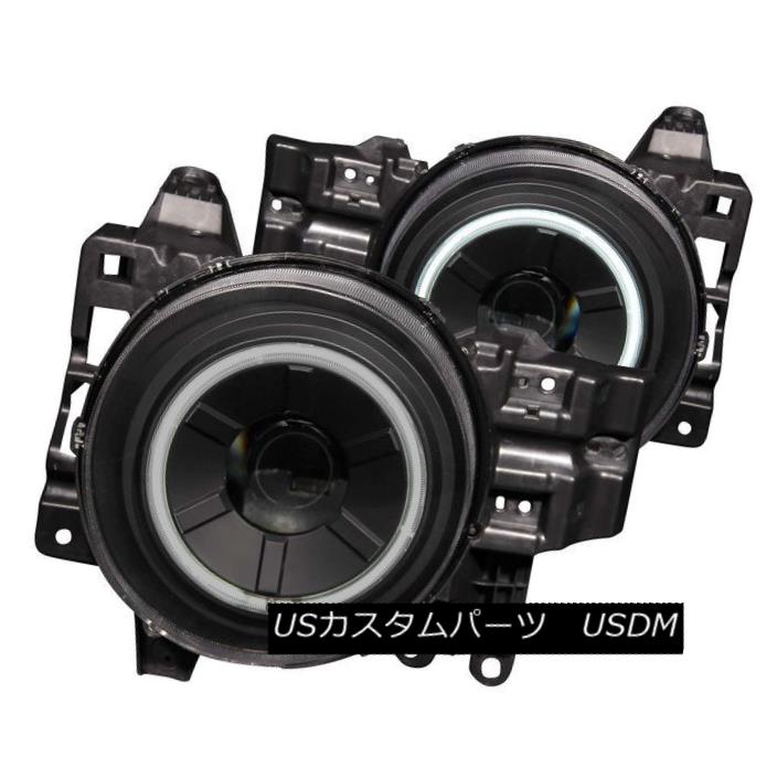 ヘッドライト ANZO 111116 Set of 2 Black CCFL Halo Projector Headlights for Toyota FJ Cruiser ANZO 111116トヨタFJクルーザー用ブラックCCFLハロープロジェクターヘッドライト2個セット