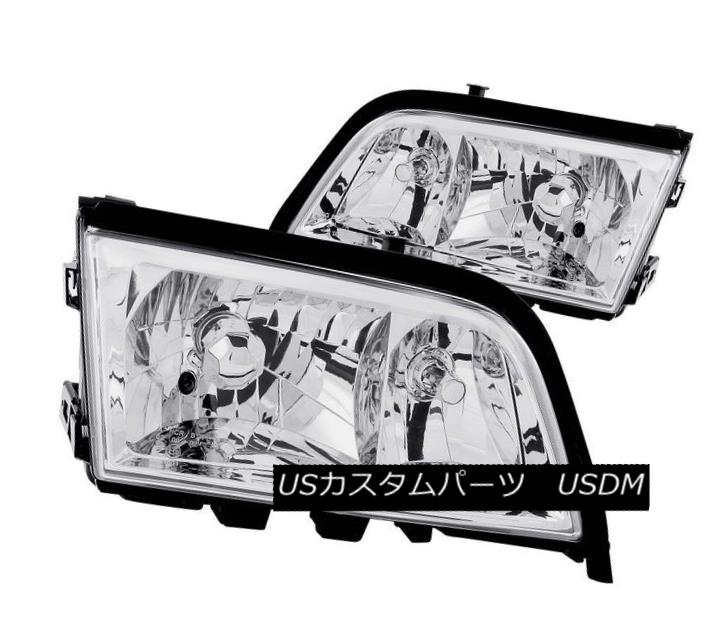 ヘッドライト ANZO 121081 Set of 2 Chrome Crystal Headlights for 94-00 Mercedes-Benz C-Class ANZO 121081 94-00メルセデスベンツCクラス用クロームクリスタルヘッドライト2個セット