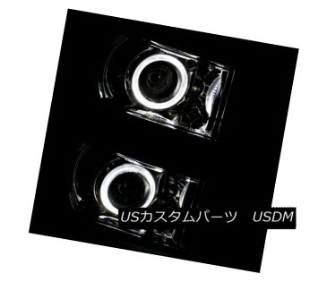 ヘッドライト Anzo 111346 Pair of Chrome LED Halo Projector Headlights for Chevy Silverado Anzo 111346 Chevy Silverado用クロームLEDハロープロジェクターヘッドライトのペア