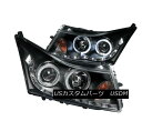 ヘッドライト ANZO 121400 Set of 2 Black LED Halo Projector Headlights for Chevrolet Cruze ANZO 121400シボレークルーズの2つのブラックLEDハロープロジェクターヘッドライトのセット(2)