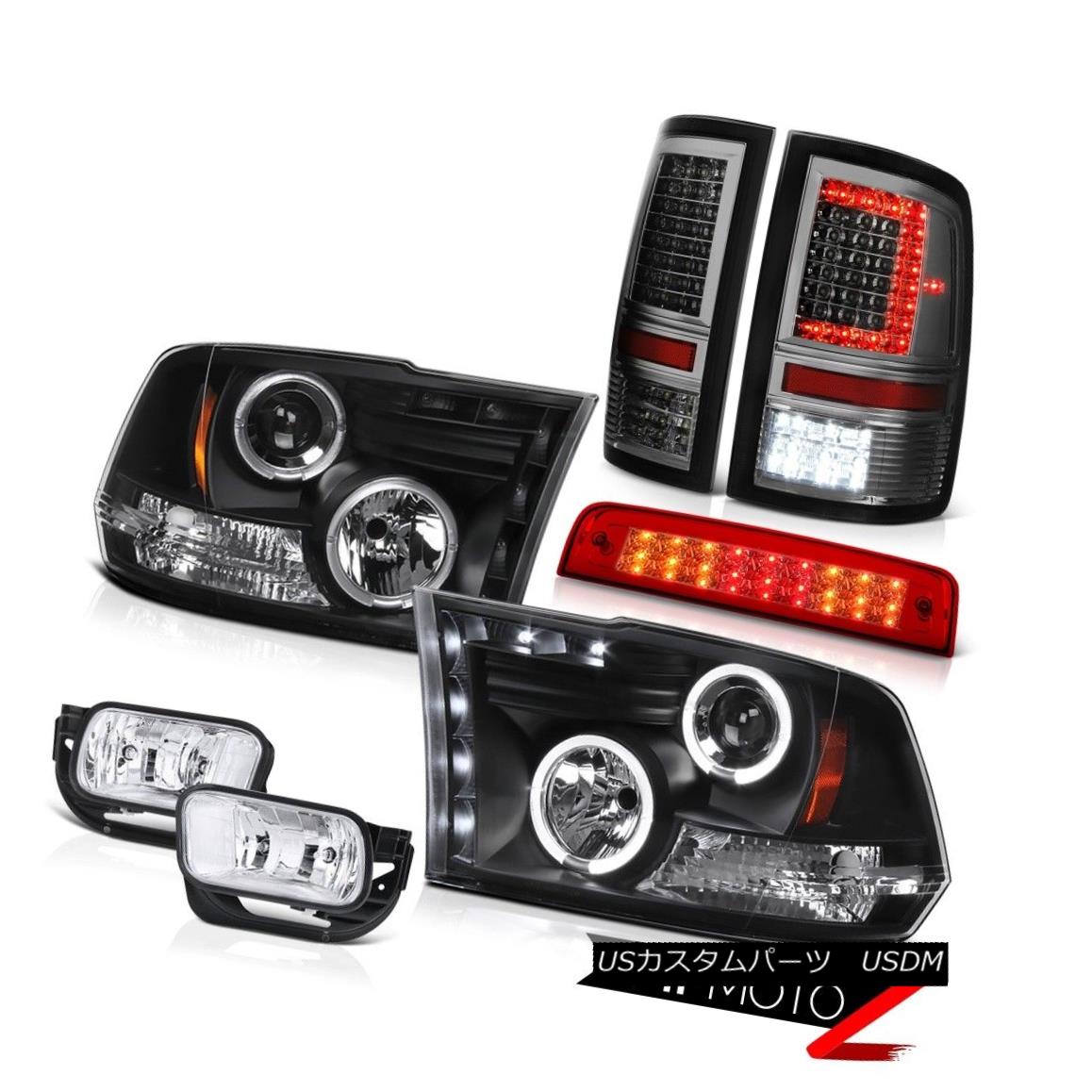 ヘッドライト 09-18 Dodge RAM 2500 Smoked Tail Lights Brake Light Driving Lamp Head SET PAIR 09-18ダッジRAM 2500スモークテールライトブレーキライト駆動ランプヘッドSET PAIR