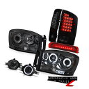 ヘッドライト Glass Len Halo Foglamp+LED Tail Lights+CCFL ANgel Eye Headlights Red Cab ...