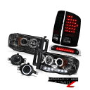 ヘッドライト Halo Rim Headlights LED Bulbs Taillights Tinted Fog 3RD Cargo 02 03 04 05...