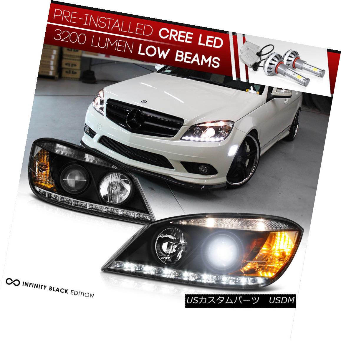 ヘッドライト [BUILT-IN LED LOW BEAM] 2008-2011 Mercedes-Benz W204 C 
