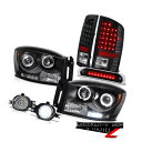 ヘッドライト 2006 Ram 3500 LED Daytime Projector Headlights Black Tail Lights Fog 3rd ...