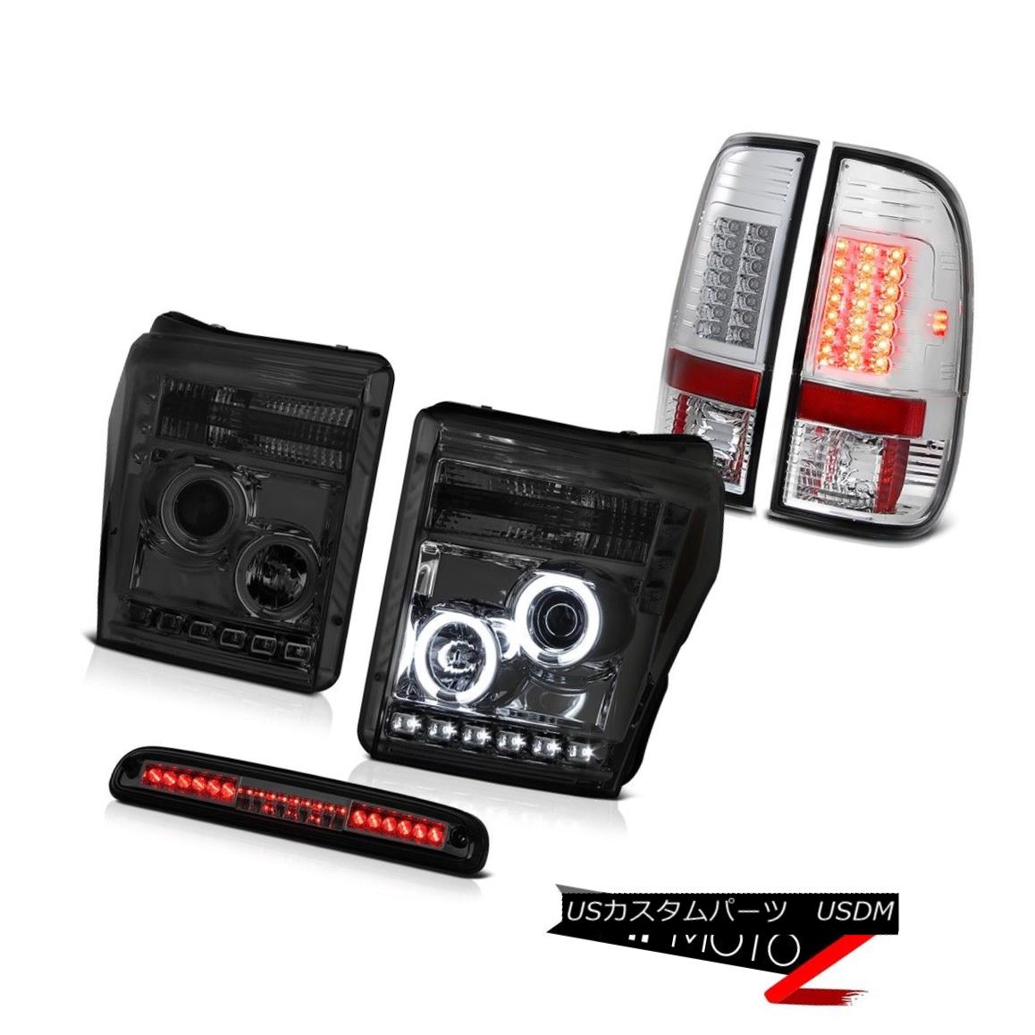 ヘッドライト 2011-2016 Ford F-250 F-350 Smokey High Stop Lamp Tail Lights Headlights LED SMD 2011-2016フォードF-250 F-350スモーキーハイストップランプテールライトヘッドライトLED SMD