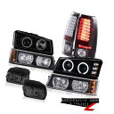 ヘッドライト 03-06 Silverado 1500HD Projector Headlight Matte Black Signal Tail Light Foglamp 03-06 Silverado 1500HDプロジェクターヘッドライトマットブラック信号テールライトフォグライト(2)