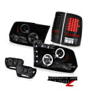 ヘッドライト 2009-2013 Ram 1500 5.7L Black Tail Lamps Fog Lights SiniSTer Headlamps Dual Halo 2009-2013 Ram 1500 5.7LブラックテールランプフォグライトSiniSTERヘッドランプデュアルヘイロー(2)