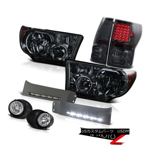 ヘッドライト 2007-2013 Tundra Tinted Smoke Headlight LED Signal Brake Tail Lights Clear Fog 2007年?2013年Tundraは煙のヘッドライトを薄く塗りつけるLED信号ブレーキテールライトClear Fog