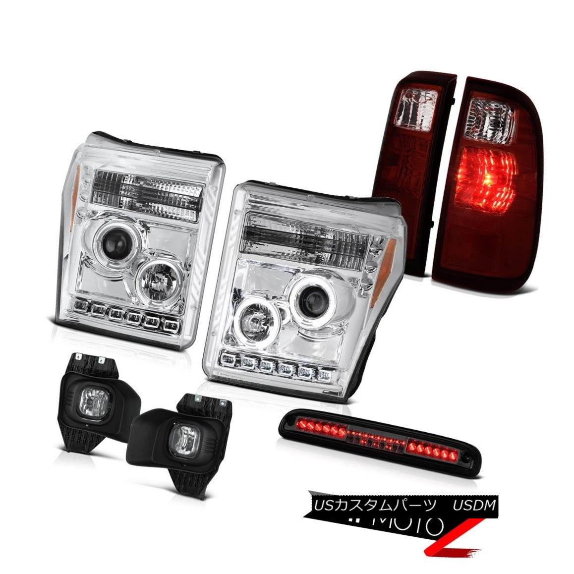 ヘッドライト 11-16 Ford F-250 Supderduty Smokey Roof Brake Lamp Fog Lights Tail Headlamps 11-16 Ford F-250スーパーDutyスモークルーフブレーキランプフォグライトテールヘッドランプ