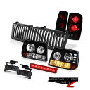 ヘッドライト Black Headlights Taillights Sinister Driving Fog 3rd Cargo LED 2000-06 Ta...